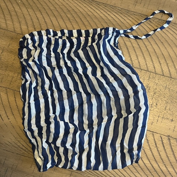 Stella and Dot Palm Springs Scarf Navy Stripe Elephant - Picture 6 of 6